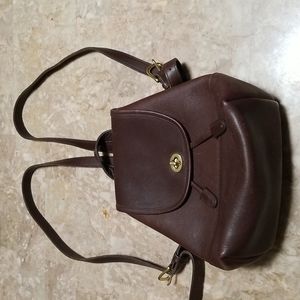 Vintage Coach 9960 Brown Leather Backpack